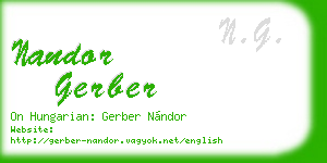 nandor gerber business card