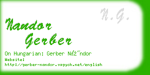 nandor gerber business card